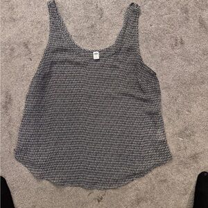 Old Navy Black and White Geometric Tank Top